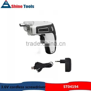 3.6V Electric Cordless Screwdriver With LED Light and USB Charger thumbnail-1
