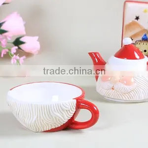 Creative Customized Christmas Santa Ceramics Tea Set and Milk Pot Set thumbnail-6