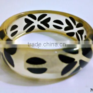 Indian Resin Fashion Bangle Bracelet Hand Painted thumbnail-1
