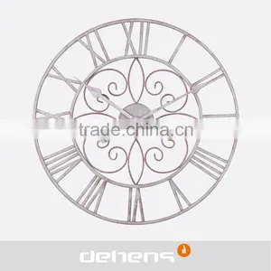 DEHENG 20 Inch Big Size Iron Outdoor Floor Wall Clock thumbnail-3