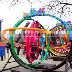 Thrilling Amusement Park Equipment Human Gyroscope Three Dimensional Space Ring Rides thumbnail-4