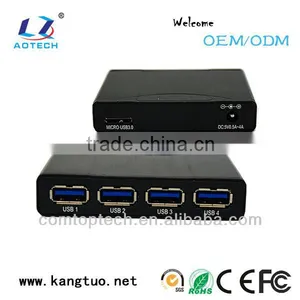 Manufacturer 4 Port Usb Hub 3.0 With Aluminum Black thumbnail-1