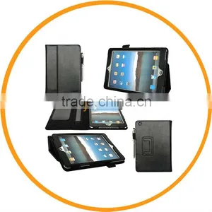 for IPad Mini Smart Case PU Leather Fold With Stylus Holder Hand Strap Black From Dailyetech thumbnail-1