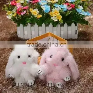 Wholesale Colorful Little Rabbit Mink Fur Key Chain thumbnail-2