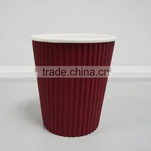 2016 New Design With 8oz/10oz/12oz Ripple Wall Paper Coffee Cups for Hot Drink From China thumbnail-4