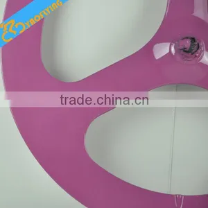 2016 New Arrival PINK 3 Spoke Wheels Carbon Bike Fashion Carbon Tri-spoke Wheels thumbnail-2