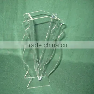 Lucite Clear v Shape Vase Holder Stand thumbnail-1