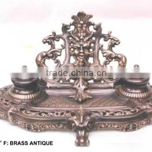 Ink Stand Brass Antique thumbnail-1