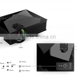 1200Lumens Cheap Mini Video HDMI 3D Full HD WIfi LED Classroom Projector UC46 thumbnail-2