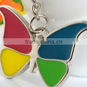 XL-WH51102 New Arrival Key Chain Alloy Butterfly Colored Oil Dropping Alloy Key Chain thumbnail-2