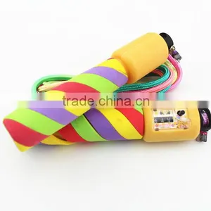 Cheap Rainbow Handle Cotton And Rubber Skipping Rope thumbnail-1
