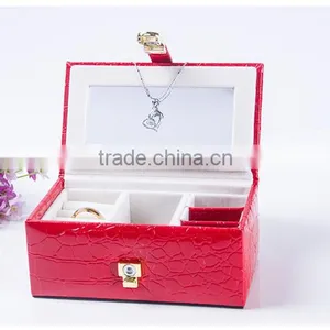 Chinese Factories Wholesale Custom Luxury Leather Jewelry Box, Fashion Beautiful Gift Box thumbnail-3