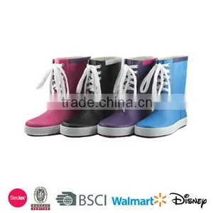 UK Rainbow Laced Kid Rubber Boots thumbnail-1