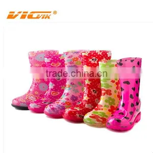 High Quality Mixed Color the Frog Design Child Rain Boot Kids Rain Boots thumbnail-1