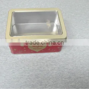 Rectangular Shape With Transparent Window Packaging Tin Box thumbnail-1
