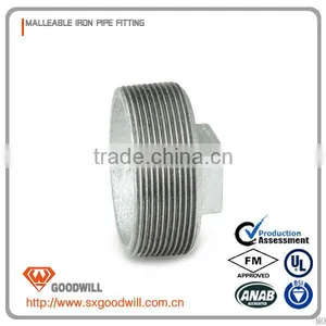 1-1/4" Electrical Galvanized Male Beaded Plug thumbnail-1