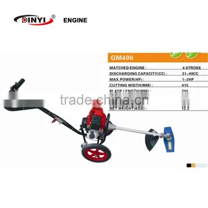 4 Stroke Wheeled Brush Cutter Hand Push Grass Cutter With Wheel thumbnail-1