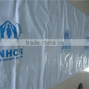 Covering Refugee Tarpaulin, UN Purchasing Relif Tent Tarpaulin, Waterproof LDPE Coated Tarpaulin thumbnail-1
