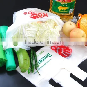 100% Biodegradable Compostable Bioplastic T-shirt Bag thumbnail-1