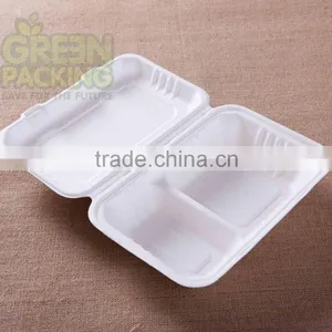 Biodegradable Sugarcane Bagasse 1000ml Food Container 9x6 Inch thumbnail-2