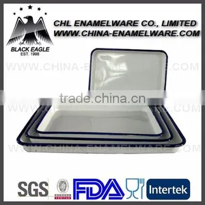 Colorful Enamel Tea Tray With Two Ears thumbnail-6