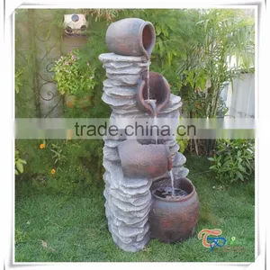 Four Jar Artificial Decoration Garden Waterfall Fountain thumbnail-2