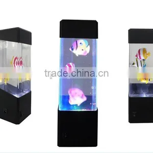 LED Colorful Crystal Glass Lamp, Jellyfish Lamp/ Volcano Light/Flash Jelly Lamp thumbnail-2