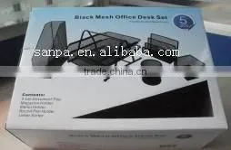 High Quality Metal Mesh 5 PCS Office Stationery Set thumbnail-2