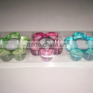 Plum Blossom Shaped Glass Candle Holder thumbnail-1