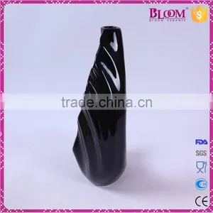 Antique Glazed Ceramic Black Decoration Vase thumbnail-2