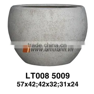Vietnam Planter Wholesaler Ancient Round Decorative Poly Hante thumbnail-1