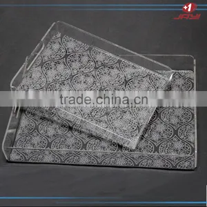 2017 China Wholesale OEM Custom Acrylic PMMA Clear Stacking Serving Tray File Tray thumbnail-4