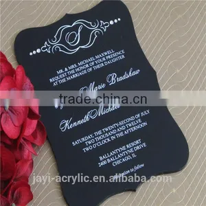 2016 Elegant New Style Clear Luxury Acrylic Laser Cut Wedding Invitation Card, Butterfly Wedding Invitation Card thumbnail-6