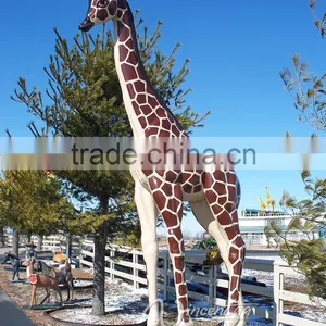 Resin Craft Life Size Fiberglass Giraffe Statue for Sale thumbnail-2