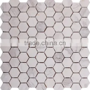 MM-CV228 Wholesales Home Design Natural Stone Marble Hexagon Mosaic Tiles thumbnail-1