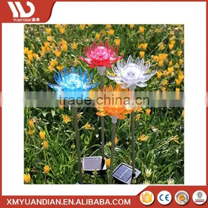 Rotating Flower Garden Stake Outdoor Yard Decor Led Lamp Solar Landscape Light thumbnail-1
