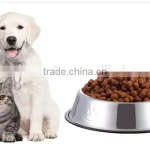 Skid Stop Rubber Base Stainless Steel Pet Bowls With Embossed Paws and Bones for Dogs Puppies Cats Feeder Bowl thumbnail-4