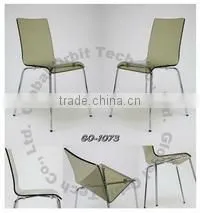 New Design Acrylic Dining Chairs Simple Style Plastic Coffee Chair thumbnail-3