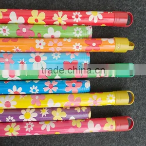 Colorful Flower PVC Coated Wooden Mop Stick thumbnail-1