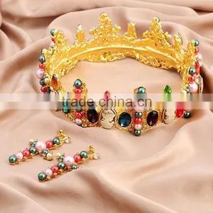 Hot Selling Bridal Jewelry Pageant Rhinestone Big Fashion Crown For Sale thumbnail-4