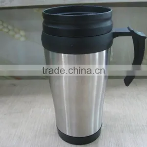 Custom Professional Stainless Steel Coffee Travel Mug With Handle thumbnail-1