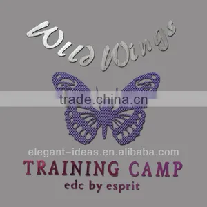 Butterfly Transfer Design With Leather and 3d Flock Patch thumbnail-1
