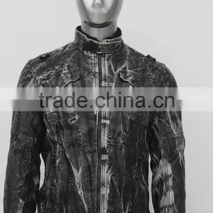 ALIKE Man Leather Jacket Outdoor Jacket Young Fashion Jacket thumbnail-1