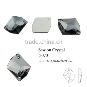 YIWU Wholesale Flatback Crystal Sew on Stones With Holes for Dress Accessories thumbnail-1