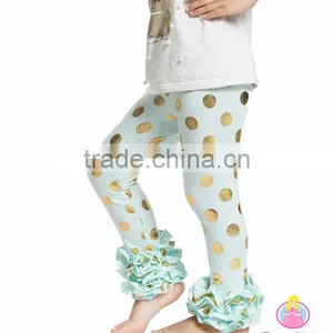 New Design Wholesale Cotton Ruffle Icing Pants for Baby Girls thumbnail-2