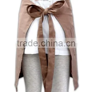 Wholesale Factory Price Apricot Cotton Tailored Made Baker Apron thumbnail-3