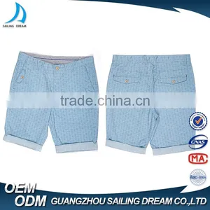 2016 Top Sale Light Blue New Style Short Pants Wholesale Men Latest Design Cotton Pants thumbnail-1