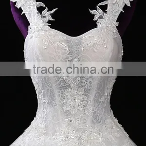 Harness Sexy Mermaid Lace Mermaid Color Wedding Dress Bridal for Bride V-neck Bridal Dress Custom Made Wedding Dress 2017 thumbnail-2