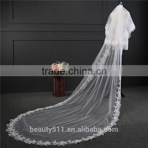 Latest Style Unique Design Beautiful Long Veil thumbnail-3