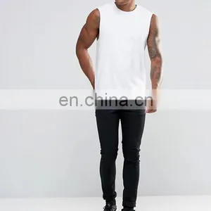 Healy no Label High Quality Gym Sport Cotton Custom Spandex Bodybuilding Tank Top Men thumbnail-2